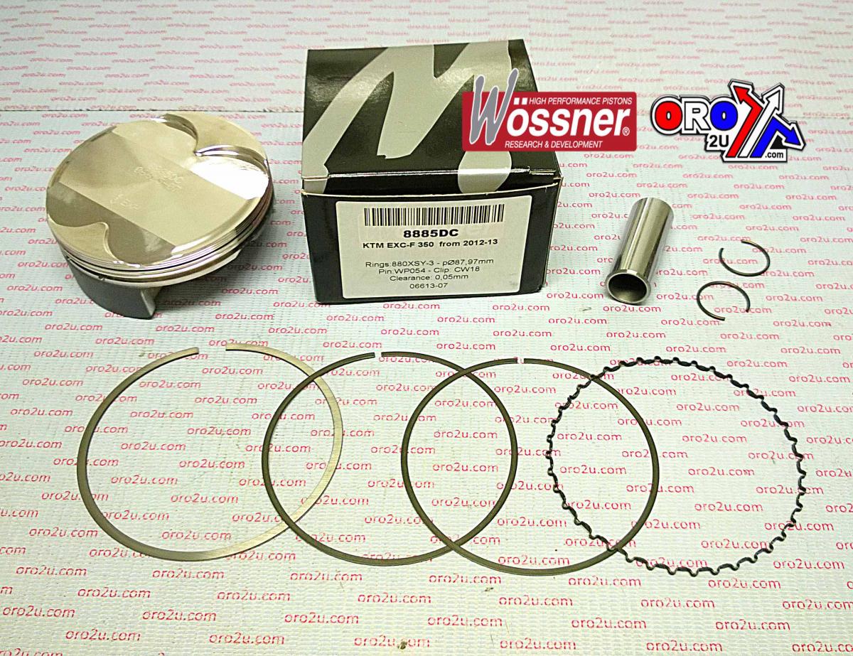 PISTON KIT 12-16 KTM EXC-F 350 88, WOSSNER 8885DB FORGED image 1