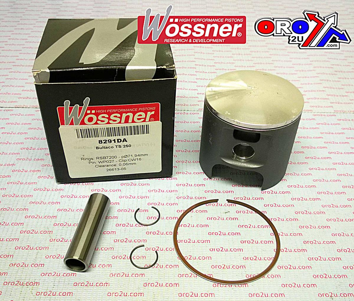 PISTON KIT BULTACO TS250 73.00, WOSSNER 8291D100 image 1