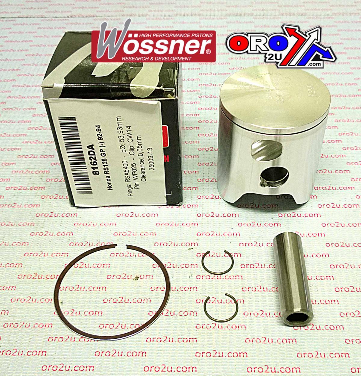 PISTON KIT 92-94 RS125 GP 54.0, FORGED WOSSNER 8162DA image 1