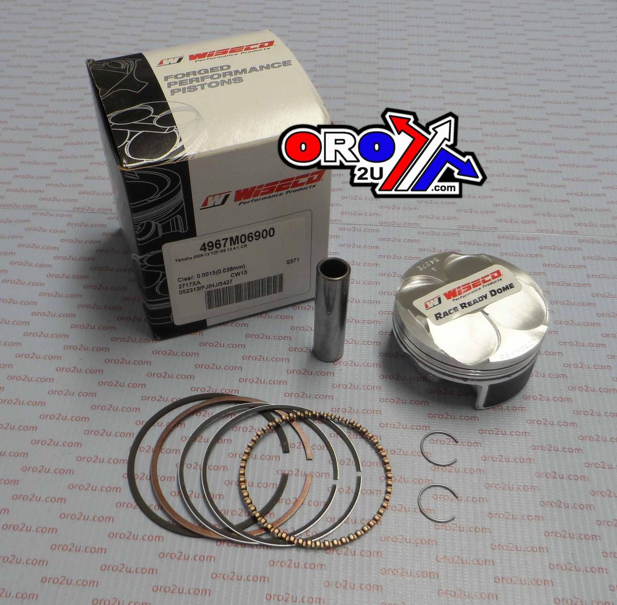 PISTON KIT 06-13 YZF-R6 69.00, WISECO 4967M06900 ROAD YAMAHA image 1