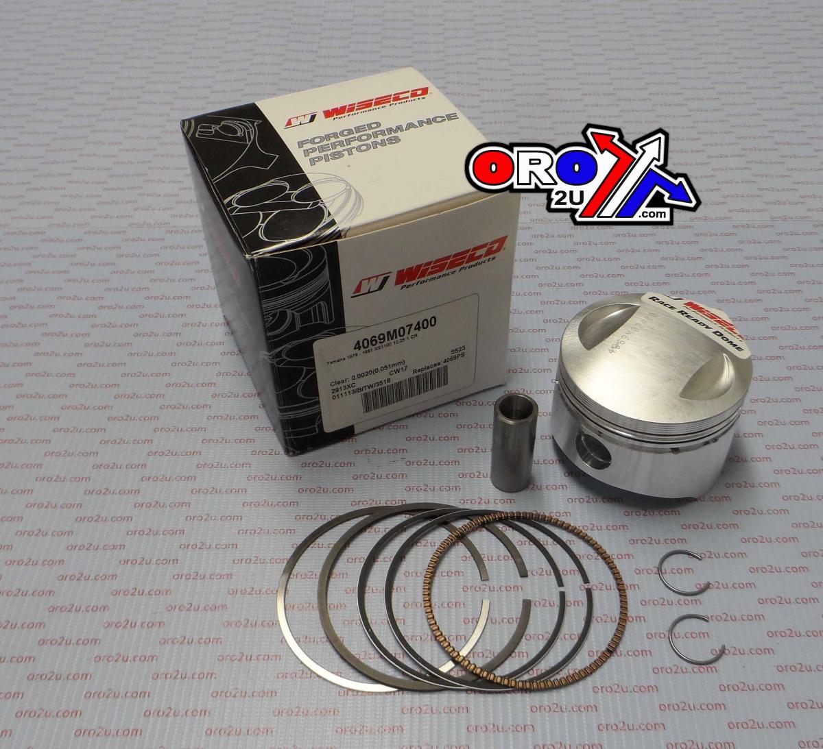 PISTON KIT 78-81 XS1100 74.00, WISECO 4069M07400 ROAD YAMAHA image 1
