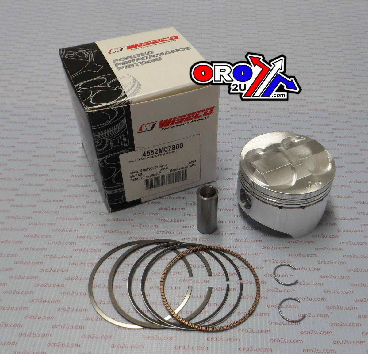 PISTON KIT FJ, XJR1200 78.00, WISECO 4552M07800 ROAD YAMAHA image 1