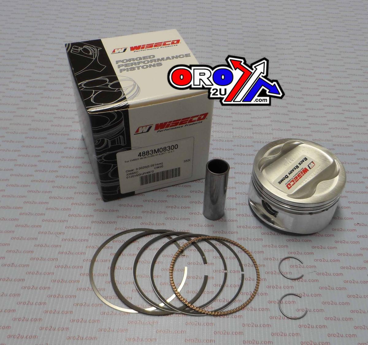 PISTON KIT SV650X 99-11 83.00, WISECO 4883M08300 ROAD SUZUKI image 1