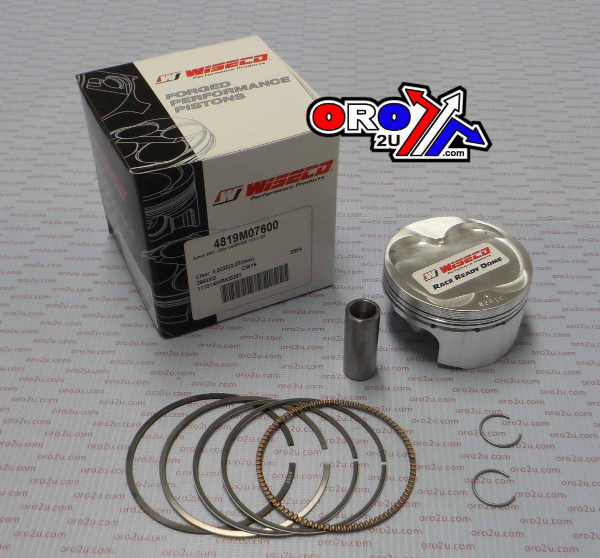 PISTON KIT GSXR1000 01-04 7600, WISECO 4819M07600 ROAD SUZUKI image 1