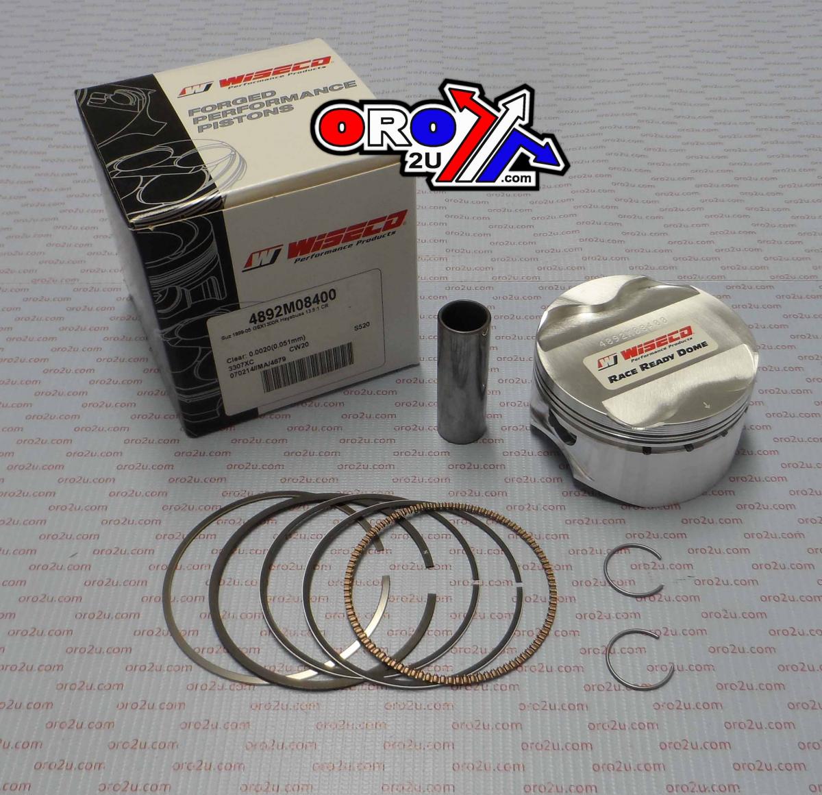 PISTON KIT GSX1300R HC 8400, WISECO 4892M08400 ROAD SUZUKI, 99-07 image 1