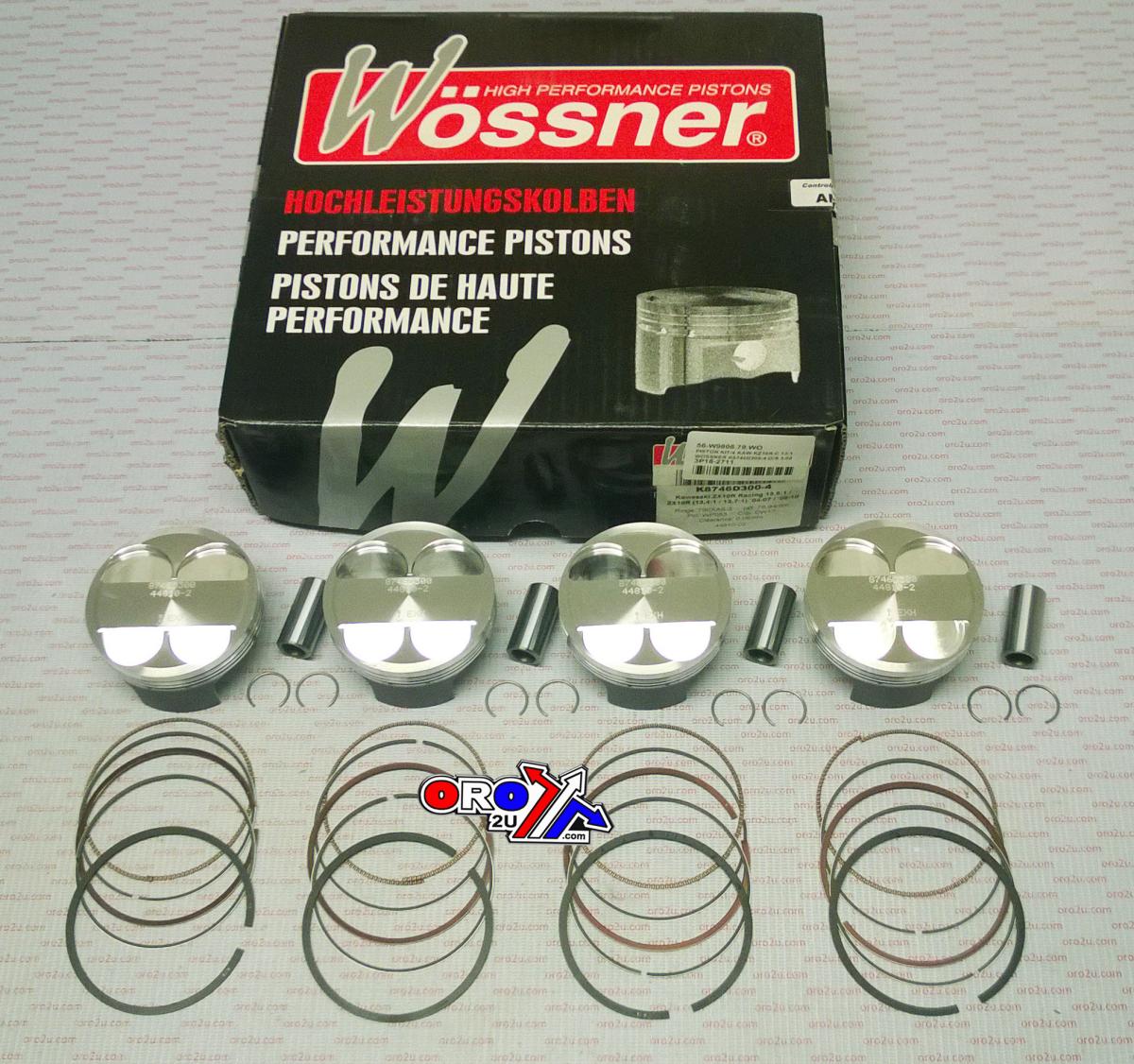 PISTON KIT/4 KAWASAKI KZ10R C 13:1 WOSSNER K8746D300-4 3.00 image 1