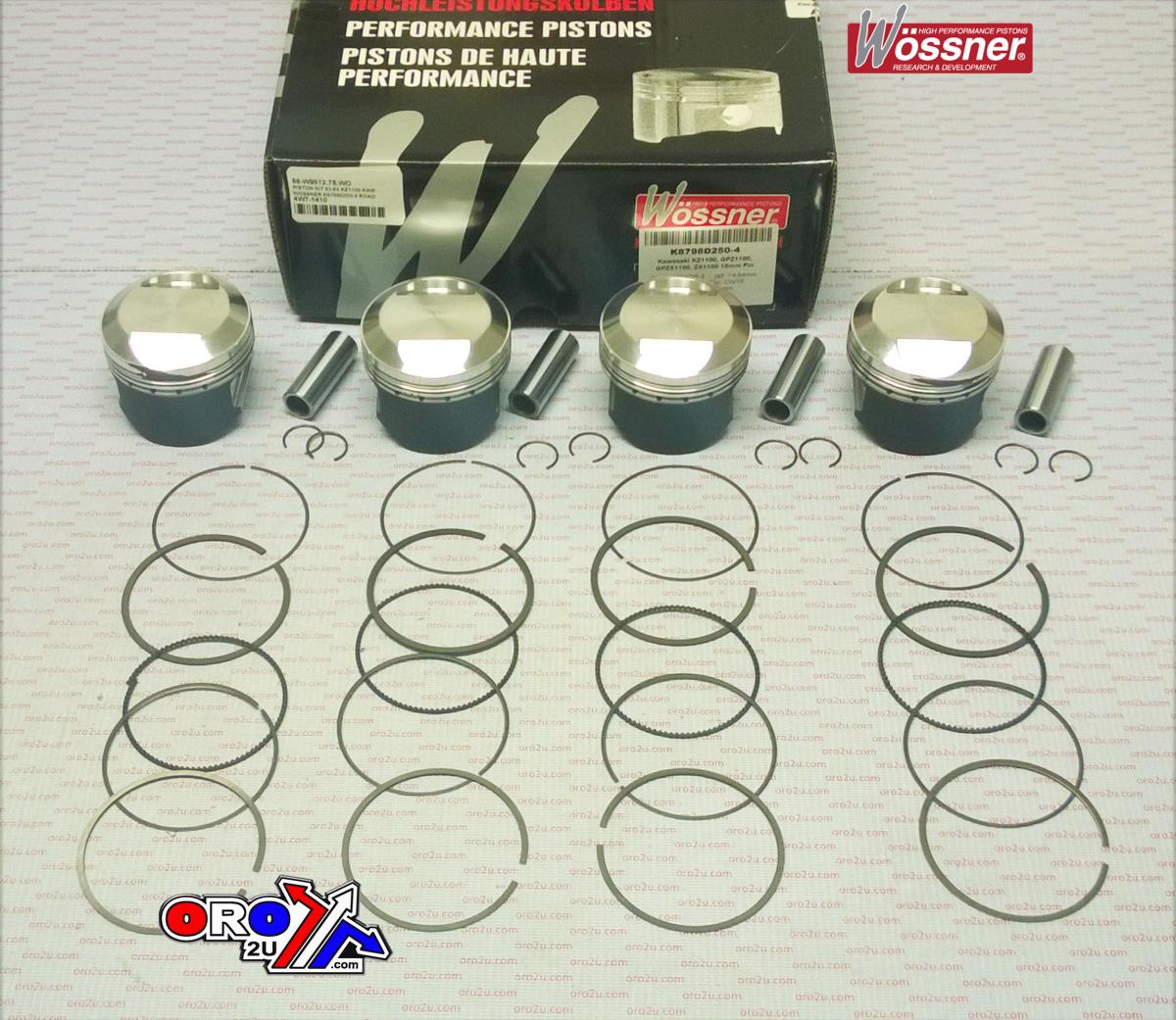 PISTON KIT 83-84 KAWASAKI KZ1100 WOSSNER K8798D250-4 image 1