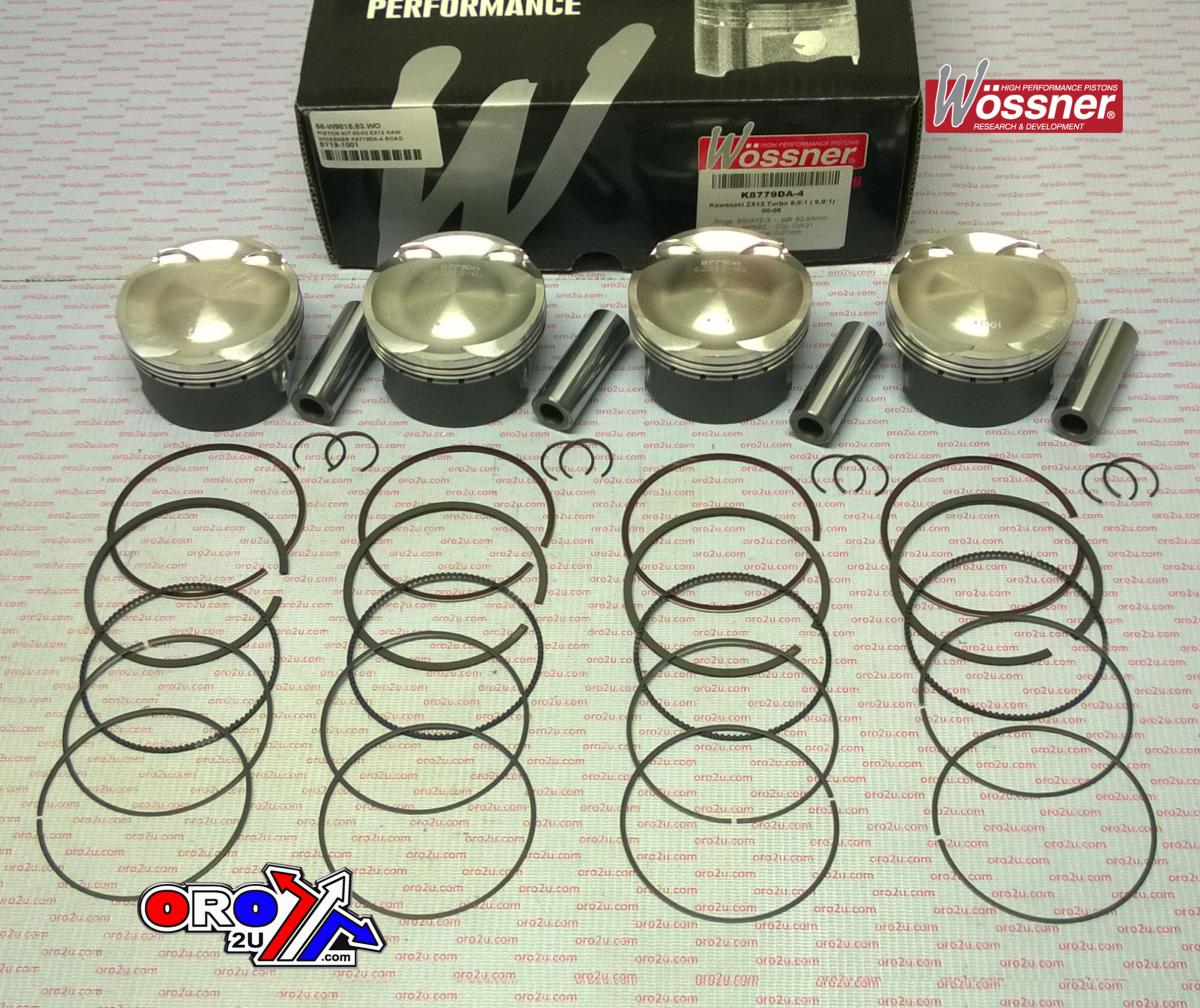 PISTON KIT 2000-2005 KAWASAKI ZX12 WOSSNER K8779DA-4 image 1