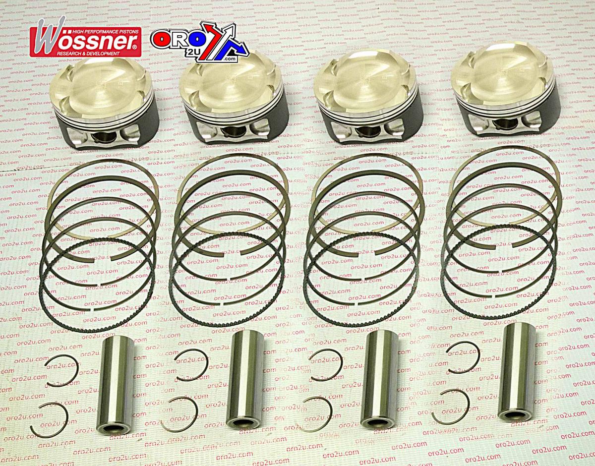 PISTON KIT 00-05 ZX12 KAW, WOSSNER K8779D200-4 ROAD, KAWASAKI image 1