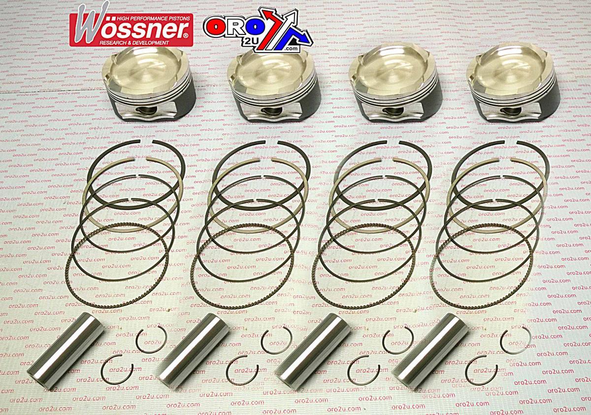 PISTON KIT 86mm 2006-2009 KAWASAKI ZX14 WOSSNER K8785D200-4 image 1