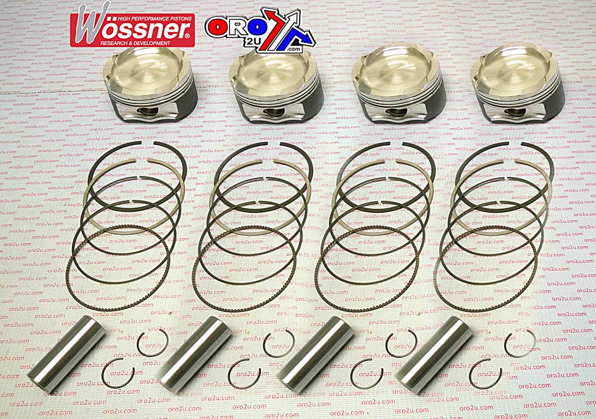 PISTON KIT 06-09 ZX14 T KAW, WOSSNER K8780D200-4 ROAD, KAWASAKI image 1