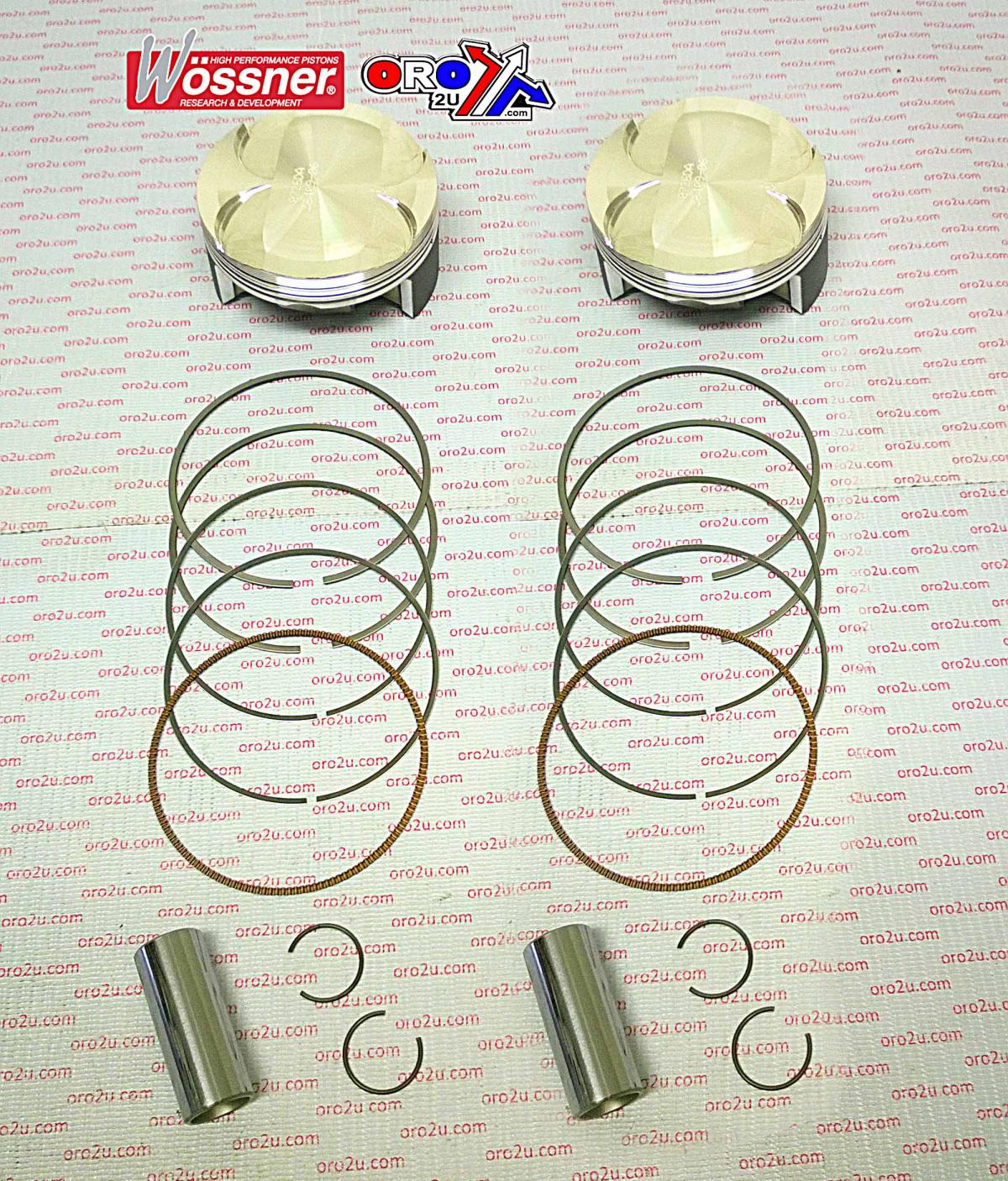 PISTON KIT 09-13 EX650 NINJA, WOSSNER K8726DA-2 ROAD, KAWASAKI 2 PISTON image 1