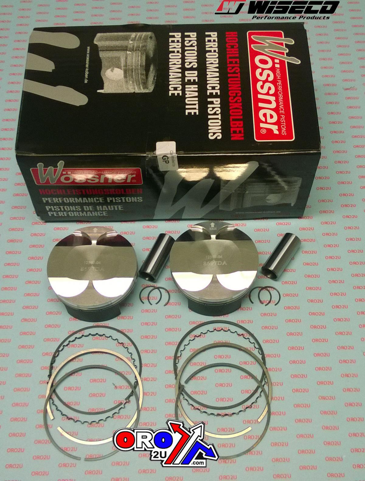 PISTON KIT 06-11 EX650 NINJA, WOSSNER K8697DA-2 ROAD, KAWASAKI image 1