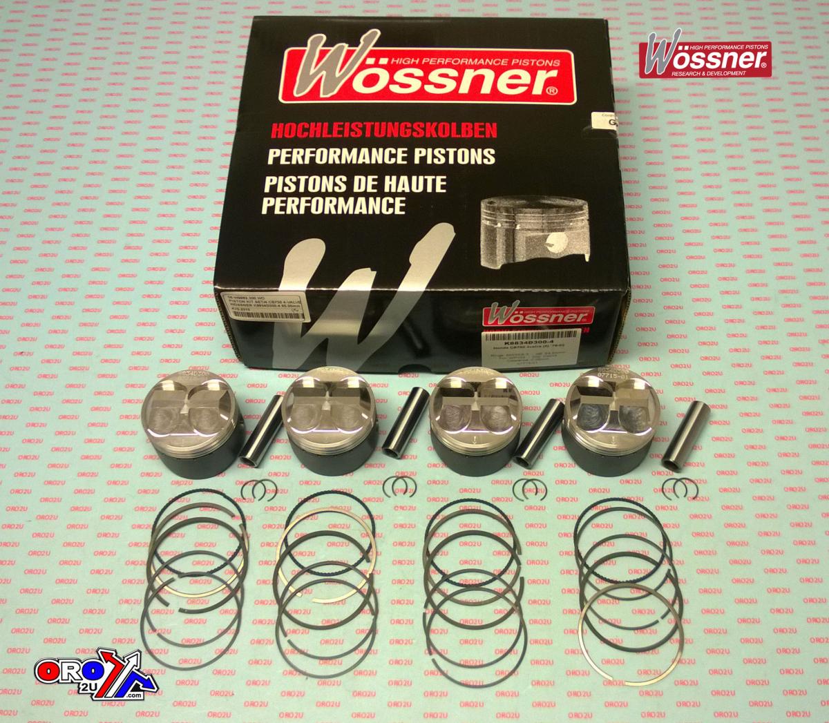 PISTON KIT SET/4 CB750 4-VALVE, WOSSNER K8834D300-4 65.00mm image 1