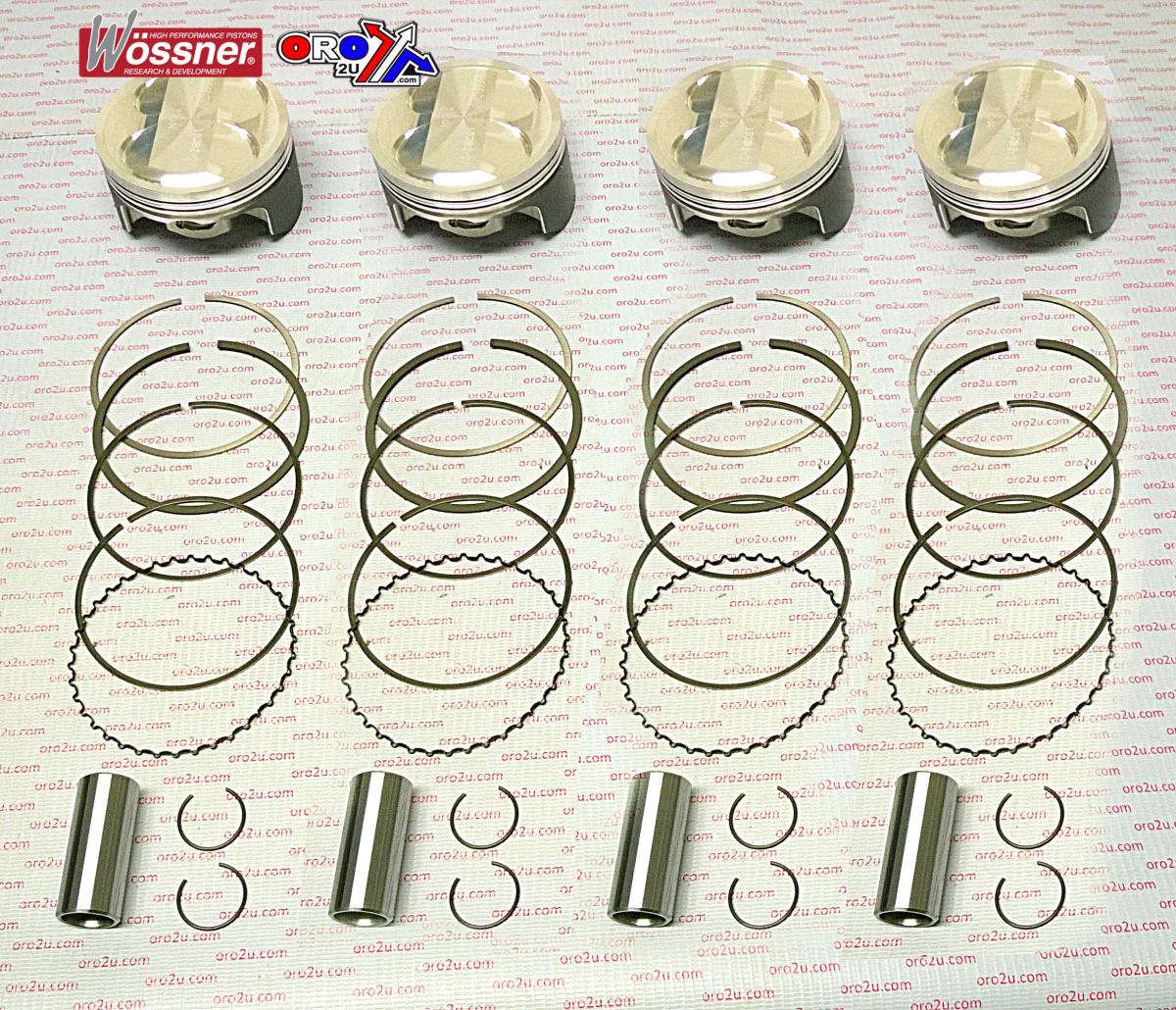 PISTON KIT SET/4 83mm OVERSIZE 5.00mm SUZUKI GSXR1100 WOSSNER K8530D500-4 image 1