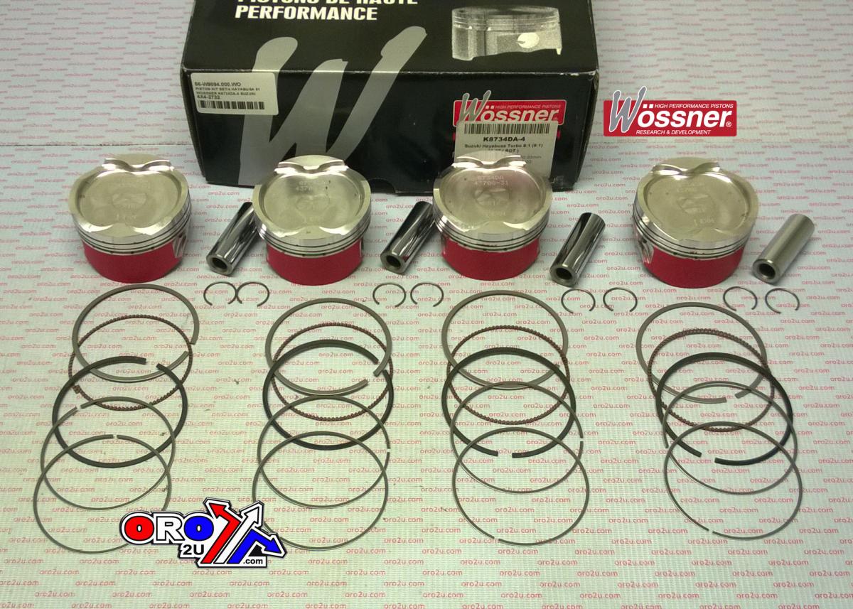PISTON KIT SET/4 HAYABUSA 81, WOSSNER K8734DA-4 SUZUKI, 1999-2007 DISPL. 1300cc image 1