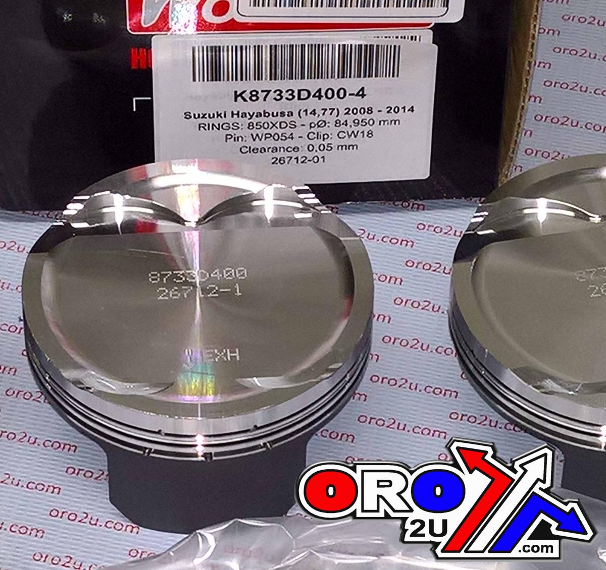 PISTON KIT SET/4 HAYABUSA 85, WOSSNER K8733D400-4 SUZUKI, 2008-2016 DISPL. 1474cc thumbnail 2