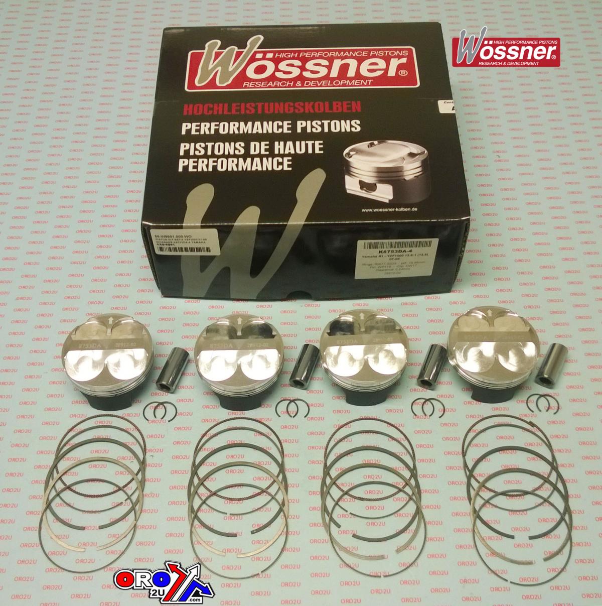 PISTON KIT SET/4 YZF1000 07-08, WOSSNER K8753DA-4 YAMAHA image 1