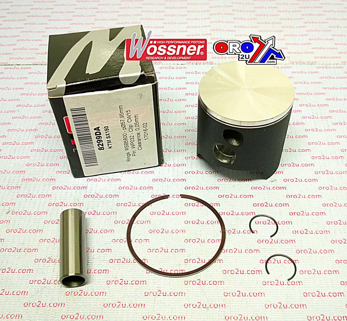 PISTON KIT 2016 KTM SX150 58 B, 8299DB WOSSNER image 1