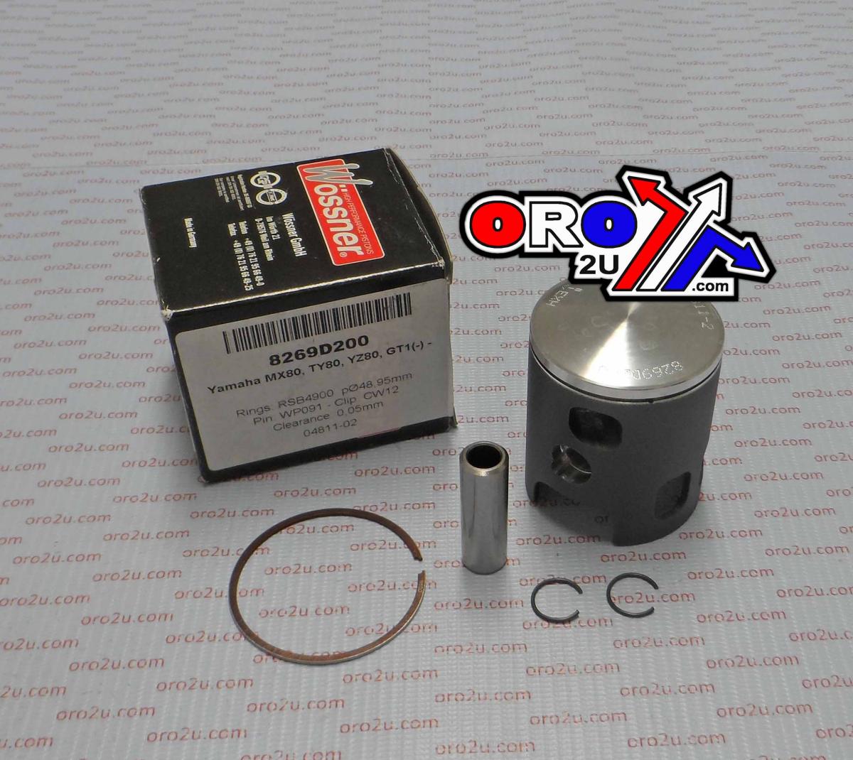 PISTON KIT MX YZ TY80 49.00, FORGED WOSSNER 8269D200 image 1
