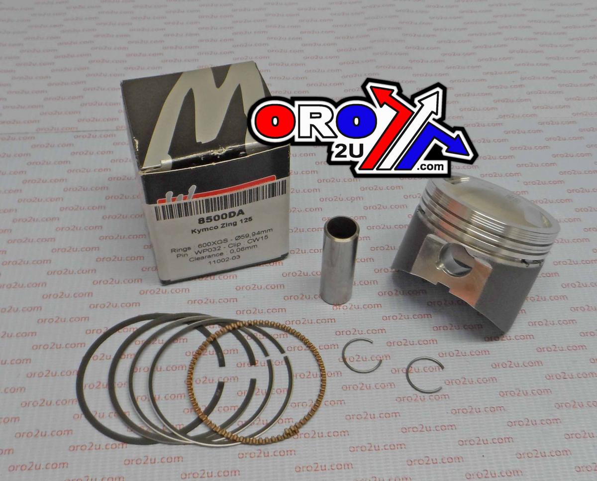 PISTON KIT KYMCO ZING 125 60, FORGED WOSSNER 8500DA image 1