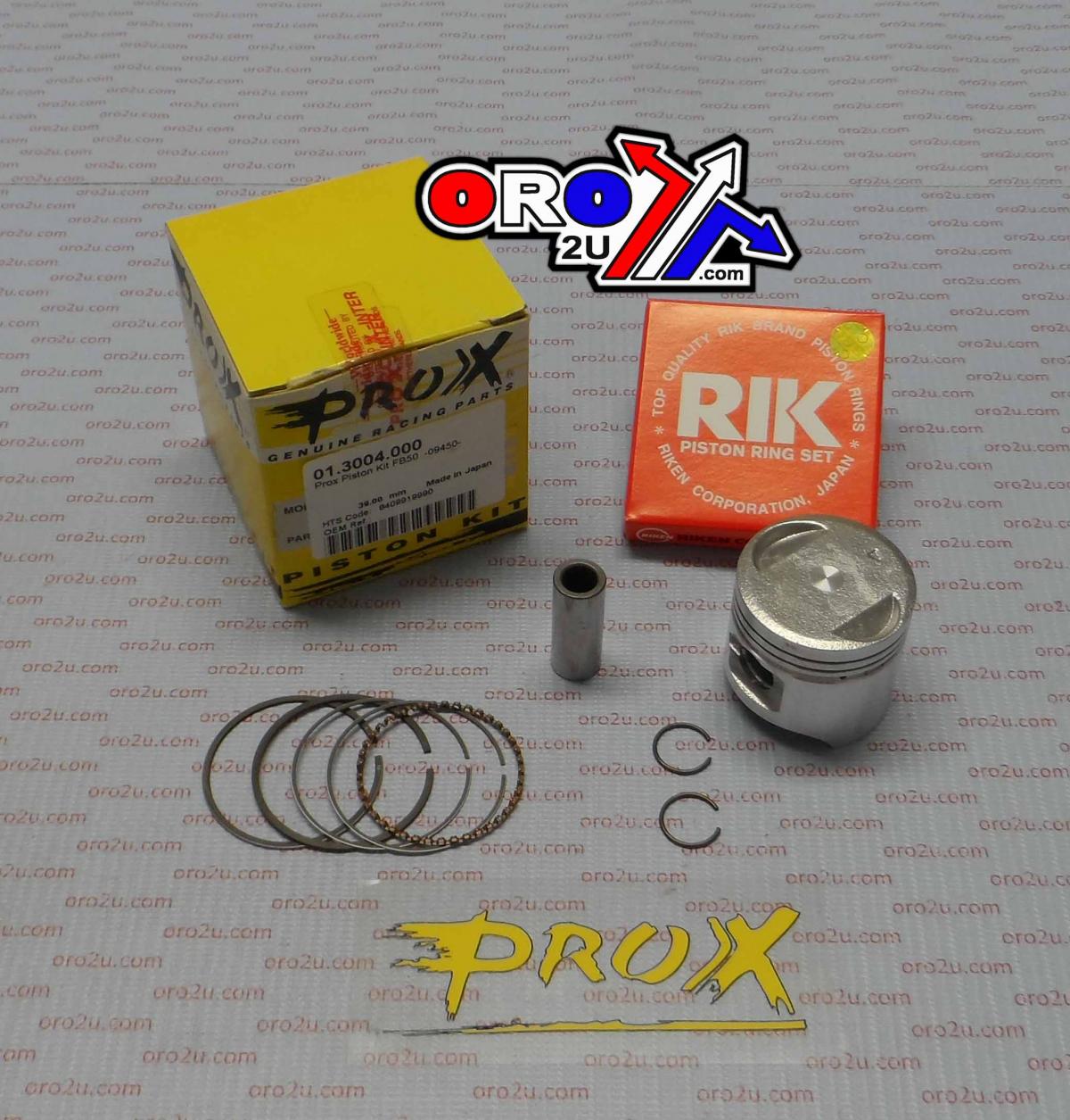 PISTON KIT SUZUKI 50cc 39.00mm, PROX 01.3004.000 FB50, -09450- image 1