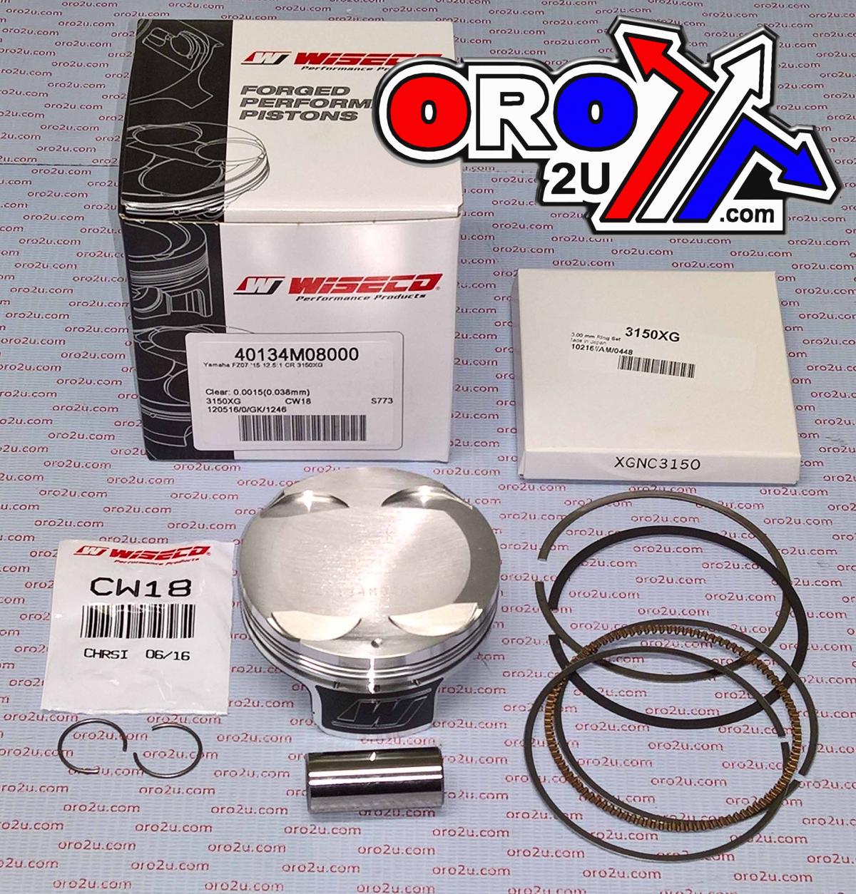 PISTON KIT YAM FZ-07 80.00mm, WISECO 40134M08000 image 1