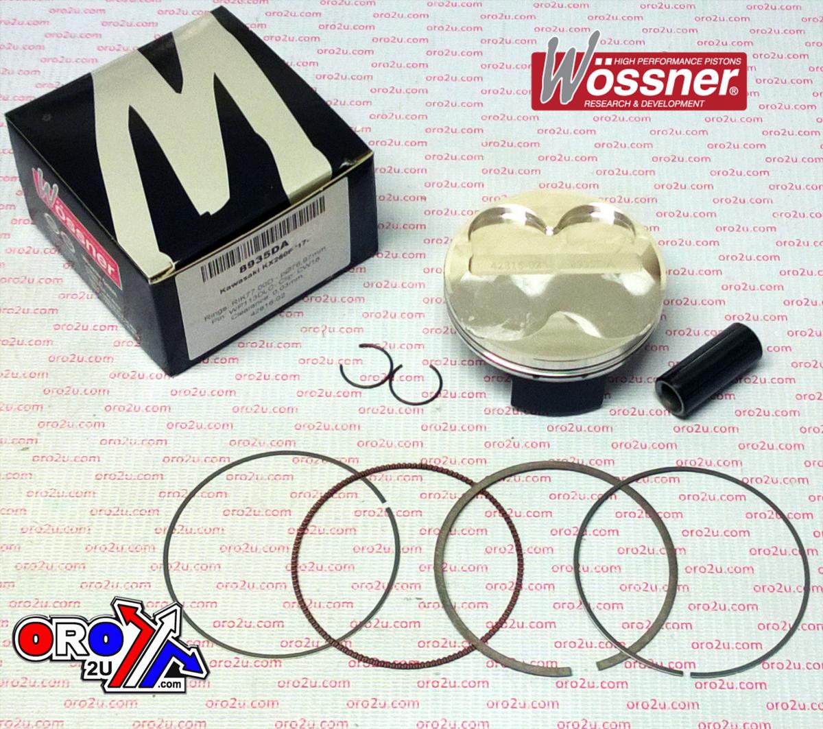 PISTON KIT KXF250 2017 77mm A, WOSSNER 8935DA HC 14.5:1 13001-0793 image 1