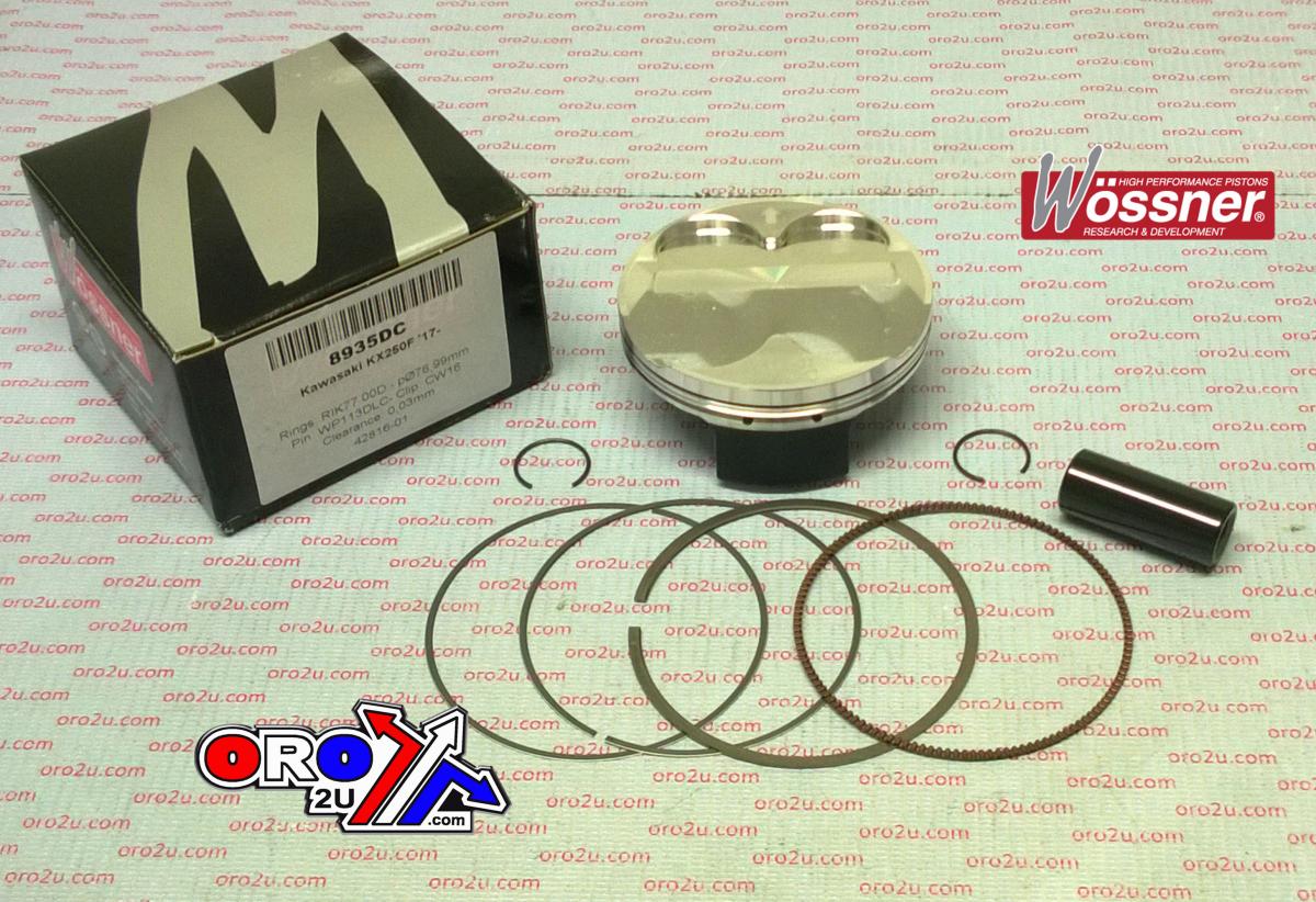 PISTON KIT KXF250 2017 77mm C, WOSSNER 8935DC HC 14.5:1 image 1