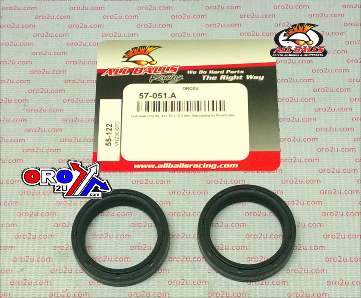 FORK OIL SEAL SET ALLBALLS, ALLBALLS 55-122 43x55x10.5 thumbnail 2
