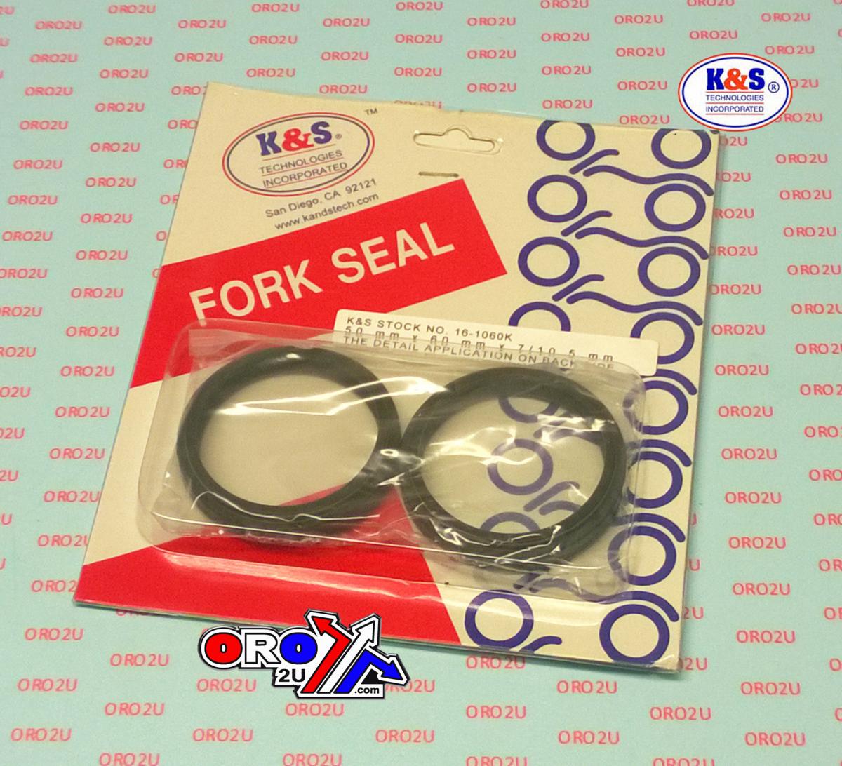 FORK OIL SEAL SET 50x60x7/10.5, WHITE POWER WP 50mm, 57-015.KS thumbnail 2