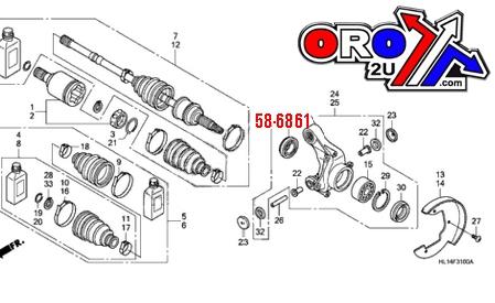 OIL SEAL 51x66x7/11.3mm, 91255-HL1-A01, AT-03841 thumbnail 2