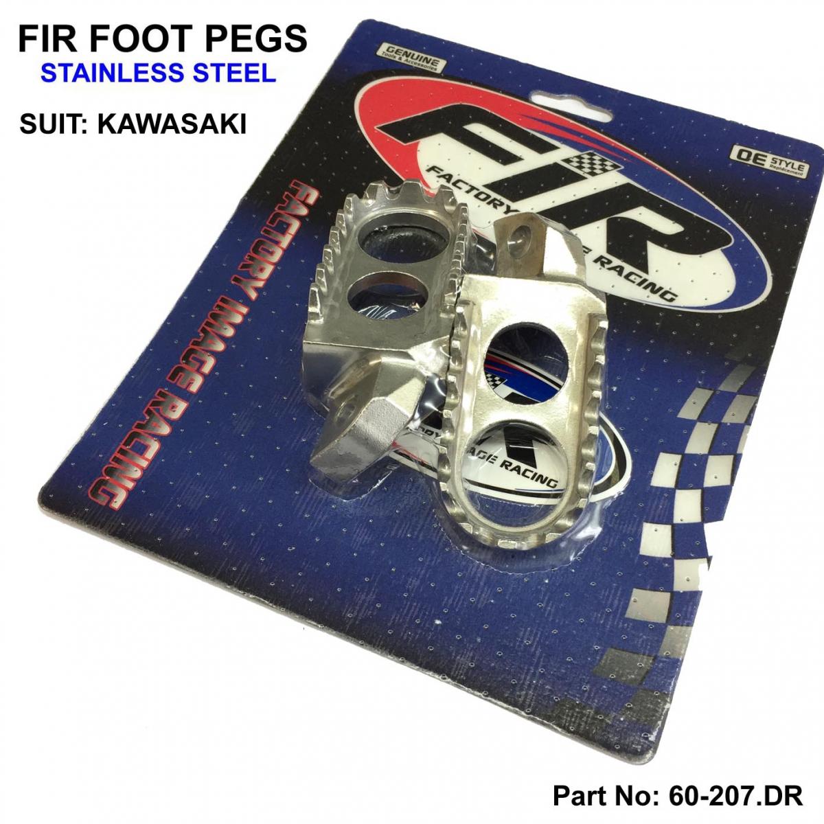 FOOT PEGS STAINLESS STEEL KX, KAWASAKI KX125/250, KDX thumbnail 3