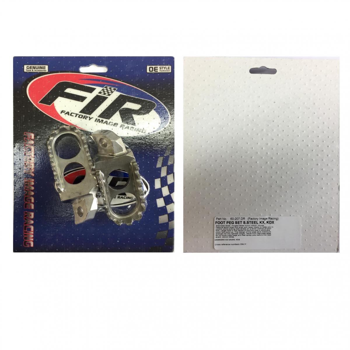 FOOT PEGS STAINLESS STEEL KX, KAWASAKI KX125/250, KDX thumbnail 4