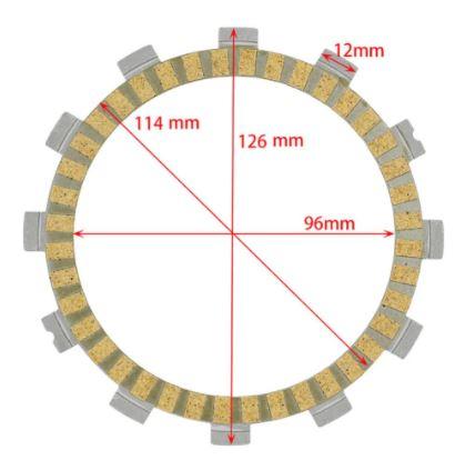 CLUTCH FRICTION PLATE SET/5 [CK3318], SUZUKI RM80 RM85 MX-03215C 13088-S001 21441-13A01 thumbnail 4