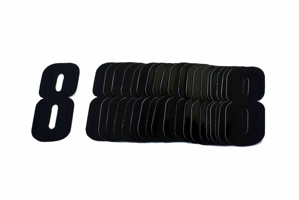 8 BLACK 4.5inc 11cm PK/20 thumbnail 2