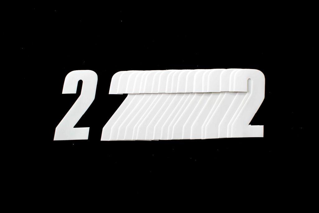 2 WHITE 4.5inc 11cm PK/20 image 1