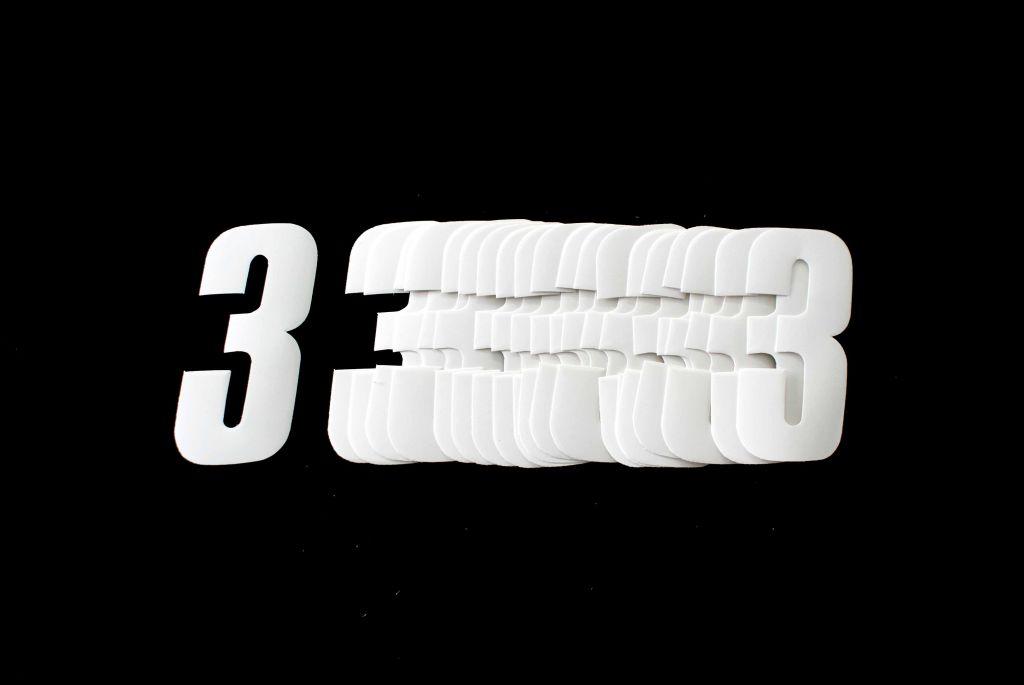 3 WHITE 4.5inc 11cm PK/20 image 1