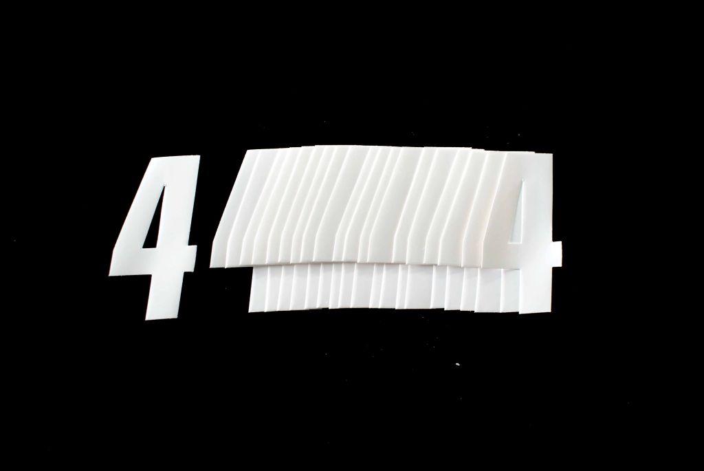 4 WHITE 4.5inc 11cm PK/20 image 1