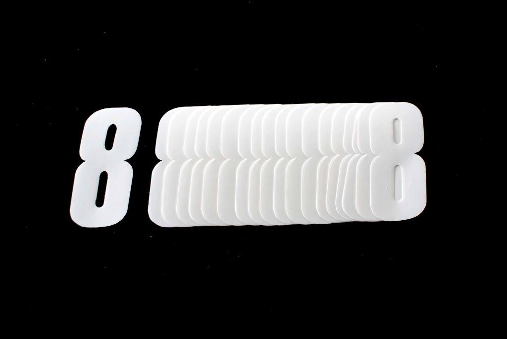 8 WHITE 4.5inc 11cm PK/20 image 1