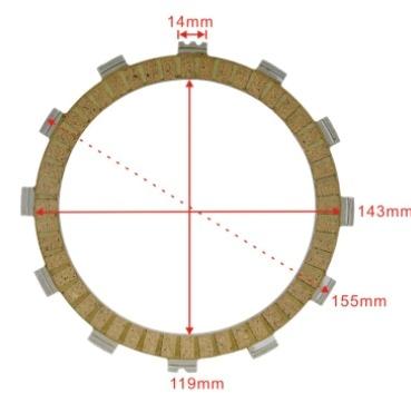 CLUTCH FRICTION PLATE SET/8 [CK2274], PCYCHIC MC-03785C thumbnail 3