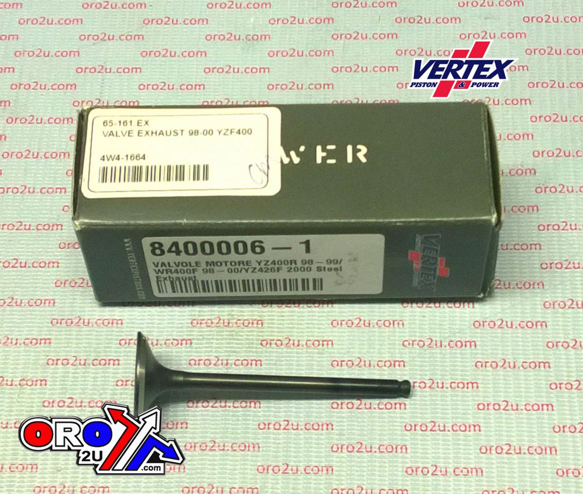 VALVE EXHAUST STEEL, VERTEX 8400006-1, 98-00 YZF400, 98-99 WR400, 2000 YZF426 thumbnail 2