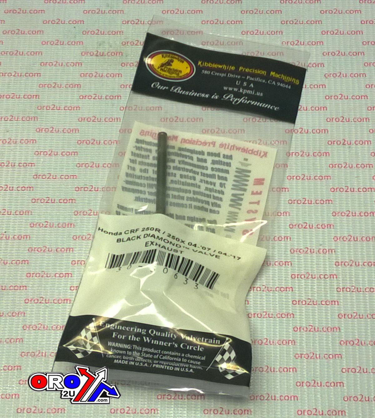 VALVE EXHAUST CRF250 04-07, KIBBLEWHITE 30-30633, CRF250X 04-09 thumbnail 2