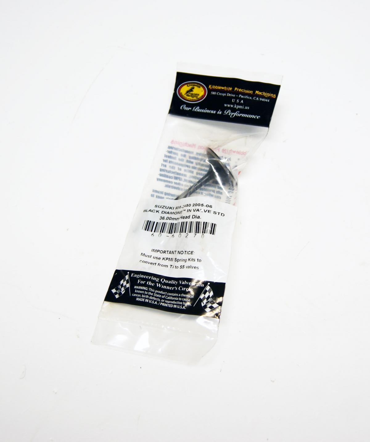 VALVE INTAKE RMZ450 05-06, KIBBLEWHITE 60-60270 thumbnail 2