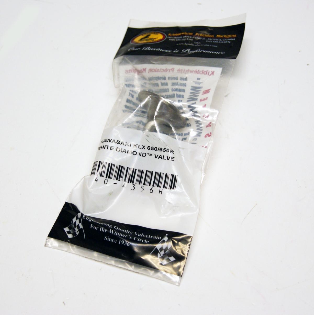 VALVE INTAKE KLX650R 93-96 WHITE DIAMOND SS, KIBBLEWHITE 40-4356H STAINLESS, WHITE DIAMOND HARD CHROME thumbnail 3