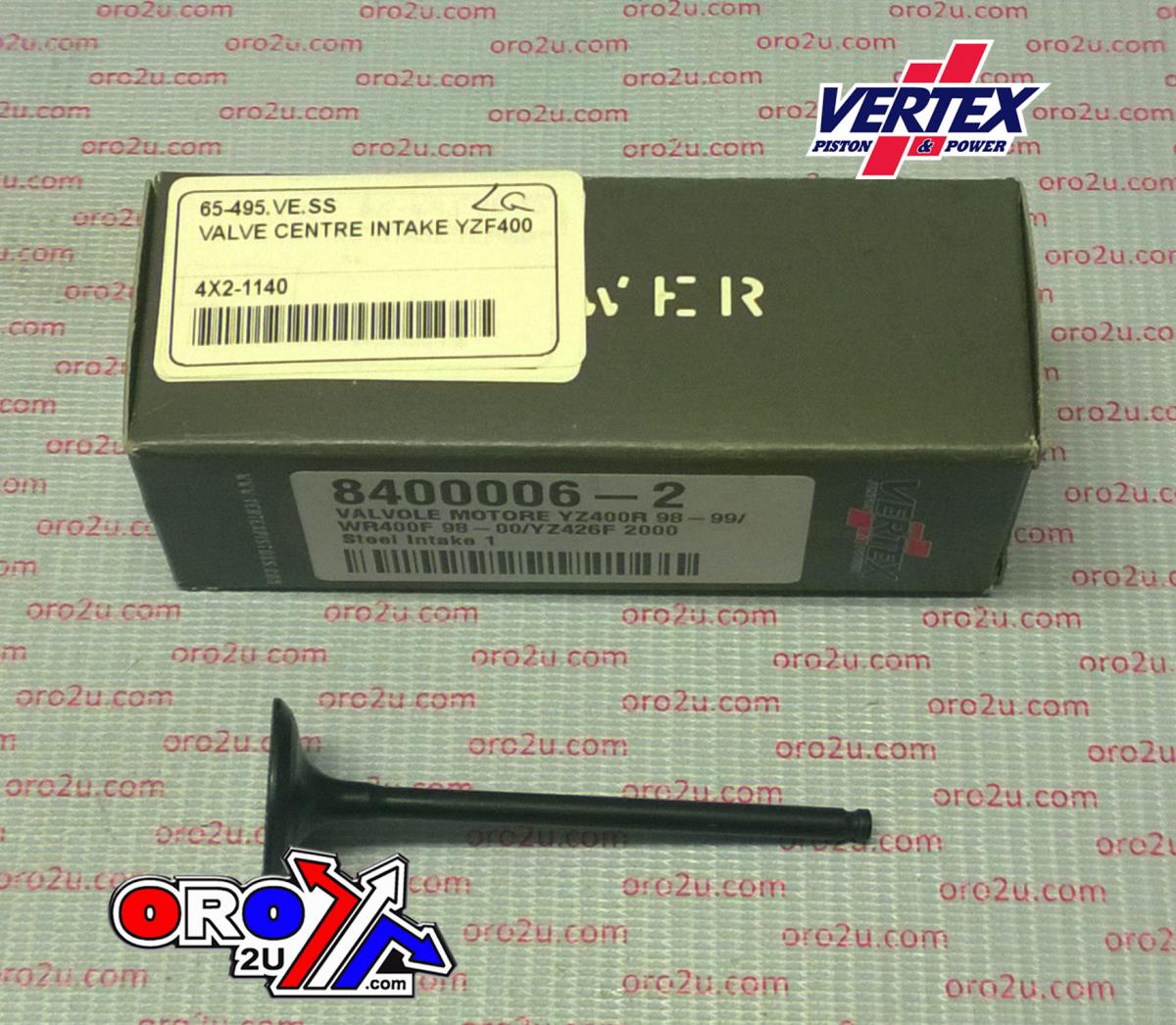VALVE INTAKE STEEL, VERTEX 8400006-2 CENTRE, YAMAHA YZF400, 5BE-12111-10-00 thumbnail 2