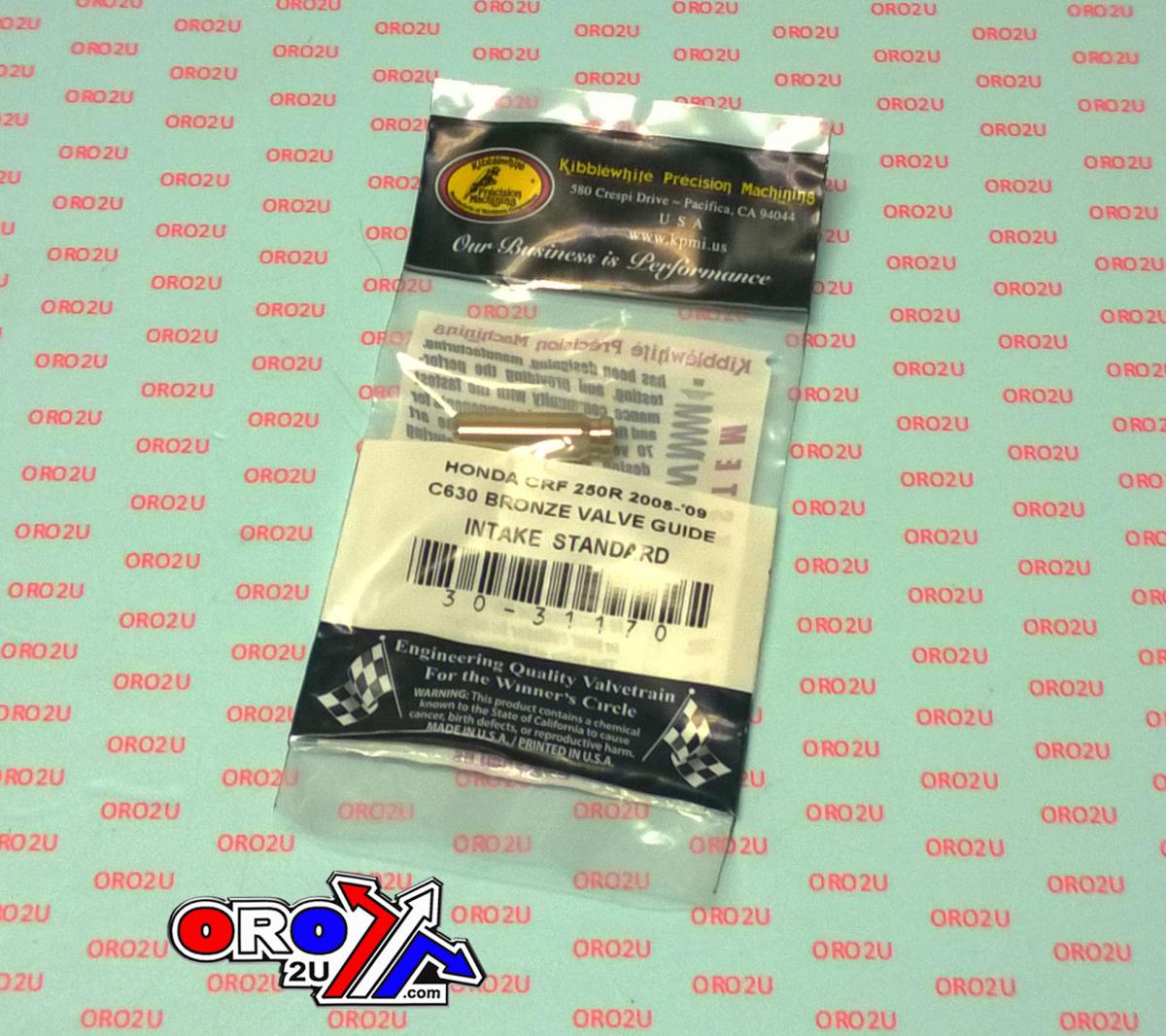 VALVE GUIDE INTAKE BRONZE STD, KIBBLEWHITE 30-31170, HONDA CRF250R 08-09 thumbnail 2