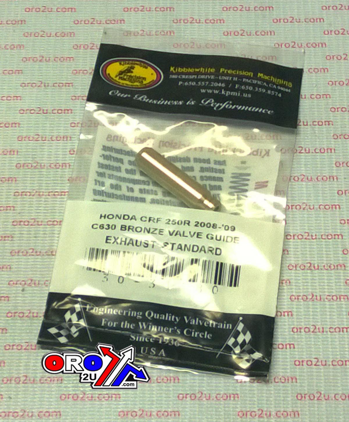 VALVE GUIDE EXHAUST BRONZE STD, HONDA CRF250R 08-09, KIBBLEWHITE 30-31180 thumbnail 3