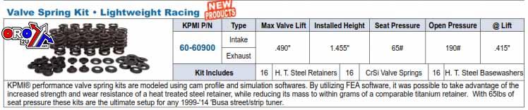 VALVE SPRING KIT HAYABUSA, KIBBLEWHITE 60-60900 SUZUKI thumbnail 2