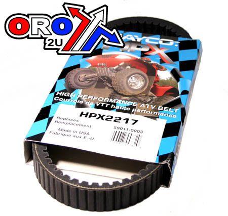 DRIVE BELT DAYCO HPX2217 ARCTIC CAT, KAWASAKI, BRUTE FORCE, PRAIRIE, SUZUKI LT-V700F thumbnail 3